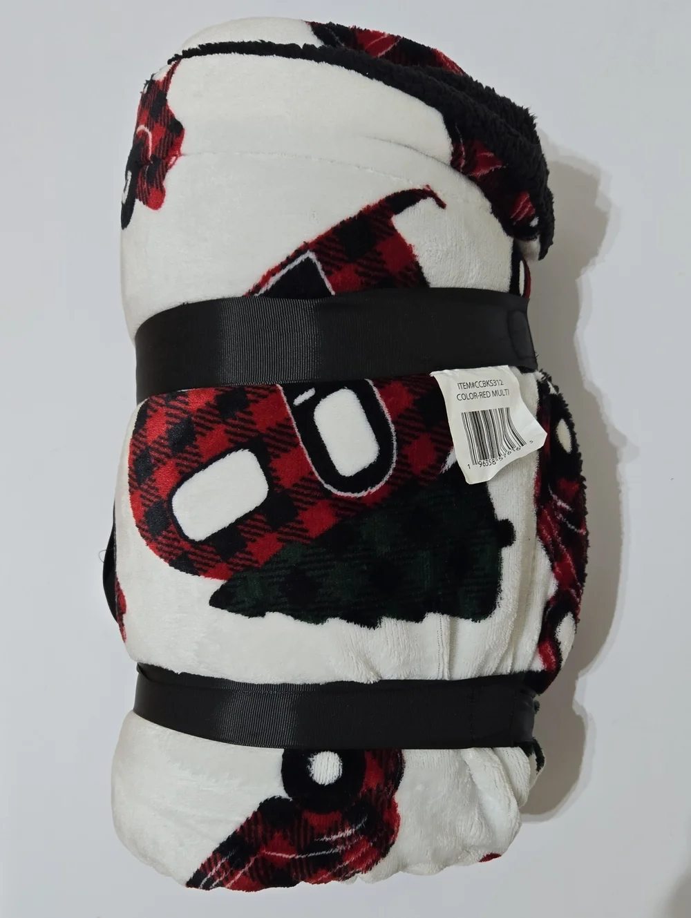NORTHEAST Outfitters Cozy Sherpa Holiday Print Throw Blanket